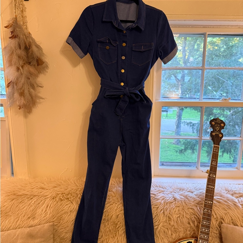 Stylish Blue Denim Jumpsuit